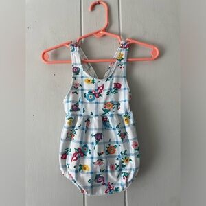 Vintage The Right Start babies to kids size small 15-20lb floral bubble romper